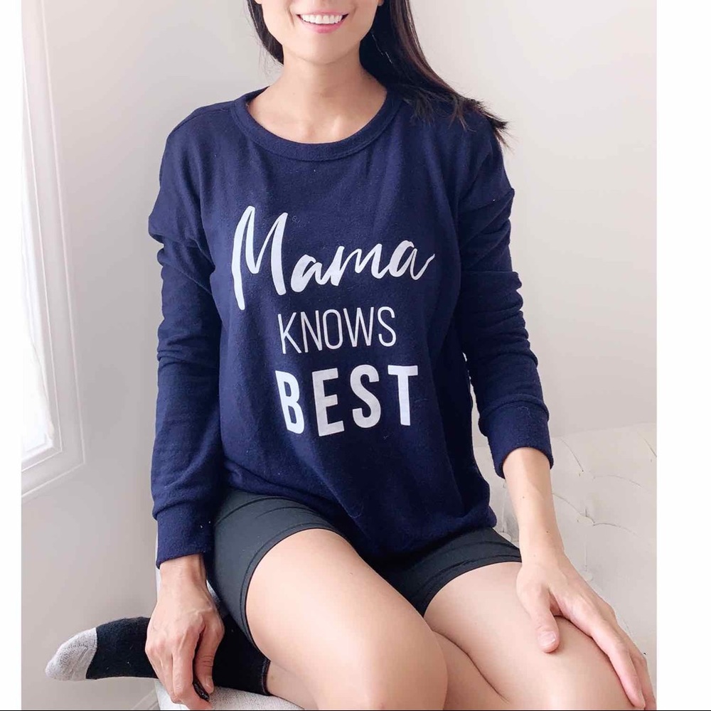 SOFT CREW NECK FLEECE SWEATER - MAMA KNOWS BEST - Picture 1 of 8